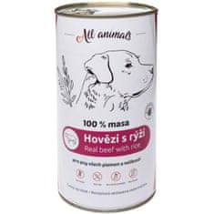 All Animals konz. pre psy hov.mleté s ryžou 1200g