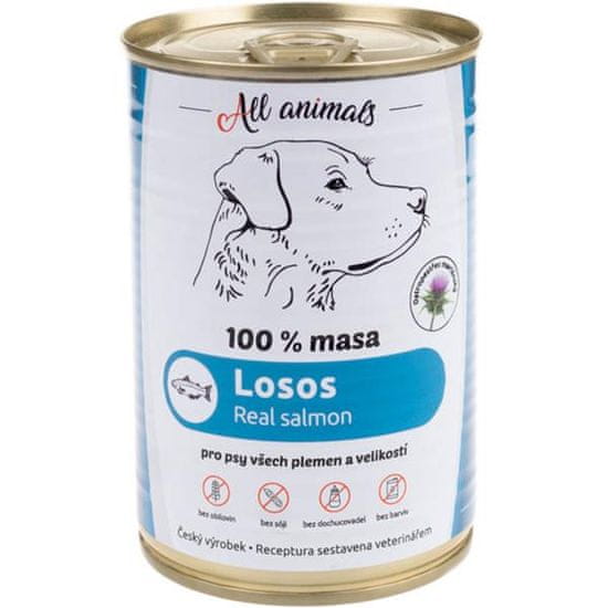 All Animals konz. pre psov losos mletý 400g