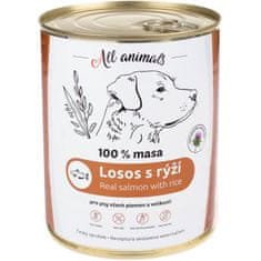 All Animals konz. pre psov losos mletý s ryžou 800g