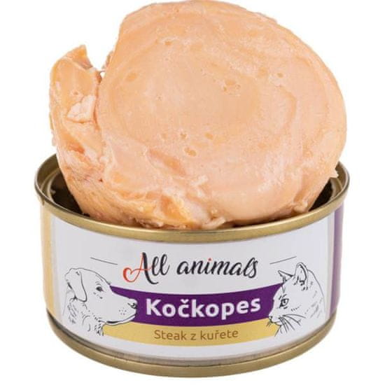 All Animals Mačkopes konz. steak z kurčaťa 100g