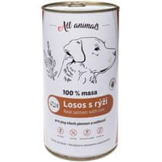 All Animals konz. pre psov losos mletý s ryžou 1200g