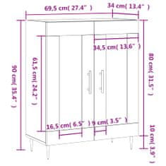 Petromila vidaXL Komoda dub sonoma 69,5x34x90 cm kompozitné drevo