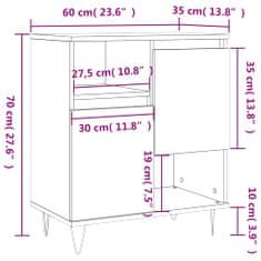 Petromila vidaXL Komoda dub sonoma 60x35x70 cm spracované drevo