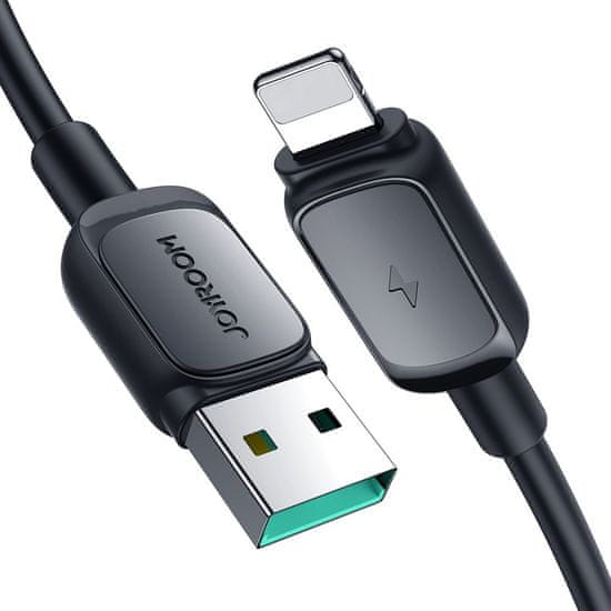 shumee Kábel pre iPhone Lightning - USB 2.4A 480Mbps 2m čierny