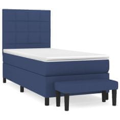 Petromila vidaXL Boxspring posteľ s matracom modrá 100x200 cm látka