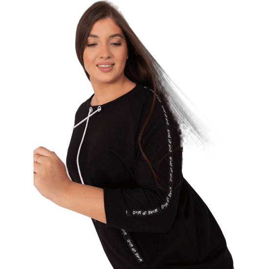 RELEVANCE Dámska plus size blúzka bez kapucne OCHA čierna RV-BL-8205.63_400729 Univerzalne