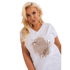 RELEVANCE Dámska blúzka s výstrihom do V plus size AIM biela RV-BZ-8913.11_400941 Univerzálne