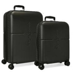 Jada Toys PEPE JEANS Highlight Negro, Sada luxusných ABS cestovných kufrov 70cm/55cm, 7689521