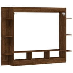Vidaxl TV skrinka hnedý dub 152x22x113 cm kompozitné drevo