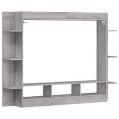 Vidaxl TV skrinka sivá sonoma 152x22x113 cm kompozitné drevo