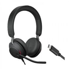 Jabra Evolve2 40, USB-C, MS Stereo, čierna