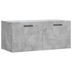 Vidaxl Nástenná skrinka, betónovo sivá 80x36,5x35 cm kompozitné drevo