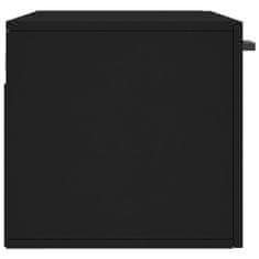 Vidaxl Nástenná skrinka čierna 80x36,5x35 cm kompozitné drevo