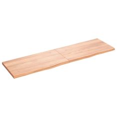 Vidaxl Kúpeľňová doska bledohnedá 180x50x(2-4) cm ošetrený masív