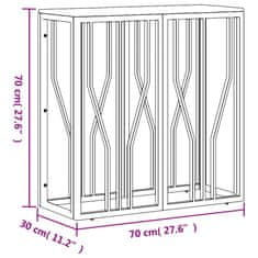 Vidaxl Konzolový stolík strieborný nerezová oceľ a akáciový masív