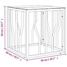 Vidaxl Konferenčný stolík strieborný 50x50x50 cm nerezová oceľ a sklo