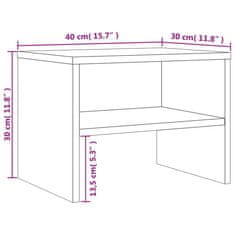 Vidaxl Nočné stolíky 2 ks hnedý dub 40x30x30 cm spracované drevo