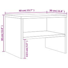 Vidaxl Nočné stolíky 2 ks sivý dub sonoma 40x30x30 cm spracované drevo