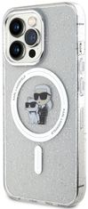 Karl Lagerfeld Kryt KLHMP13LHGKCNOT iPhone 13 Pro / 13 6.1" transparent hardcase Karl&Choupette Glitter MagSafe (KLHMP13LHGKCNOT)