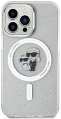 Karl Lagerfeld Kryt KLHMP13LHGKCNOT iPhone 13 Pro / 13 6.1" transparent hardcase Karl&Choupette Glitter MagSafe (KLHMP13LHGKCNOT)