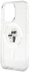 Karl Lagerfeld Kryt KLHMP13LHGKCNOT iPhone 13 Pro / 13 6.1" transparent hardcase Karl&Choupette Glitter MagSafe (KLHMP13LHGKCNOT)