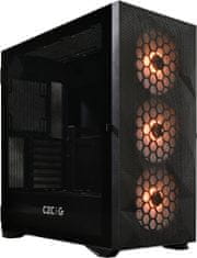 CZC.Gaming Lantern, 3x140mm ARGB, čierna