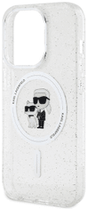 Karl Lagerfeld Kryt KLHMP14LHGKCNOT iPhone 14 Pro 6.1" transparent hardcase Karl&Choupette Glitter MagSafe (KLHMP14LHGKCNOT)