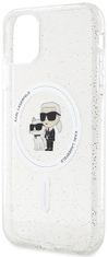 Karl Lagerfeld Kryt KLHMN61HGKCNOT iPhone 11 / Xr 6.1" transparent hardcase Karl&Choupette Glitter MagSafe (KLHMN61HGKCNOT)