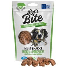 Brit DOG Let's Bite Meat Snacks Chicken and Pork Slices with Cranberries and Artichoke 80 g