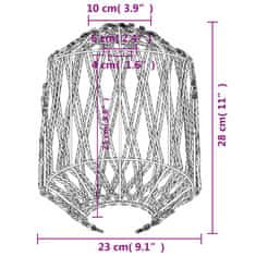 Vidaxl Tienidlo na lampu čierne Ø23x28 cm železo a papier