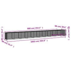 Petromila vidaXL Klietka pre kurčatá strecha antracitová 1003x98x90 cm poz. oceľ