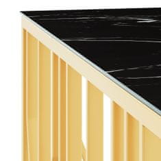Petromila vidaXL Konferenčný stolík zlatý 100x100x50cm nehrdzavejúca oceľ a sklo