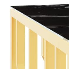 Petromila vidaXL Konferenčný stolík zlatý 80x80x40 cm nerezová oceľ a sklo