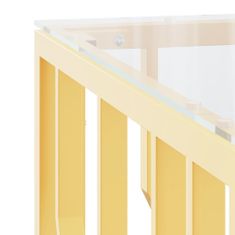 Petromila vidaXL Konferenčný stolík zlatý 80x80x40 cm nerezová oceľ a sklo