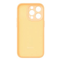 BASEUS Puzdro Baseus Liquid Silica Gel pre iPhone 14 Pro (žlté) + tvrdené sklo + čistiaca súprava
