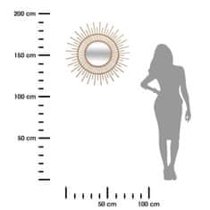 Dekorstyle Prútené nástenné zrkadlo Slnko 76 cm