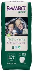 Bambo Nature BAMBO Dreamy Night Pants Nohavičky plienkové jednorazové Boys 4-7 rokov (15-35 kg) 10 ks