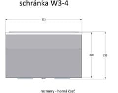 KLUCKA W3 - 4 poštová schránka RAL9006 RAL 9006 / Strieborná