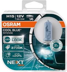 Osram OSRAM H15 12V 15/55W PGJ23t-1 Cool Blue INTENSE NextGeneration 3700K plus 100% 2ks 64176CBN-HCB