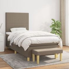 Petromila vidaXL Boxspring posteľ s matracom sivohnedý 100x200 cm látka