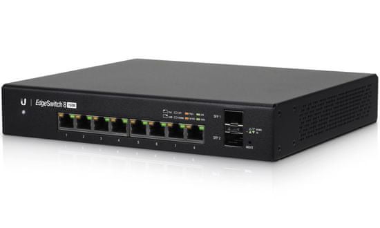 Ubiquiti Edge Switch 8 PoE - 8x GbE, 2x SFP, 8x PoE 24V/PoE+ (PoE budget 130W)