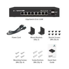 Ubiquiti Edge Switch 8 PoE - 8x GbE, 2x SFP, 8x PoE 24V/PoE+ (PoE budget 130W)