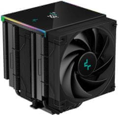 DEEPCOOL chladič AK620 Digital / 2x120mm fan / 6x heatpipes / pre Intel aj AMD / komplet čierny / digitálny display