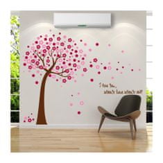 PIPPER. Samolepka na stenu "Ružový strom 2" 120x150 cm
