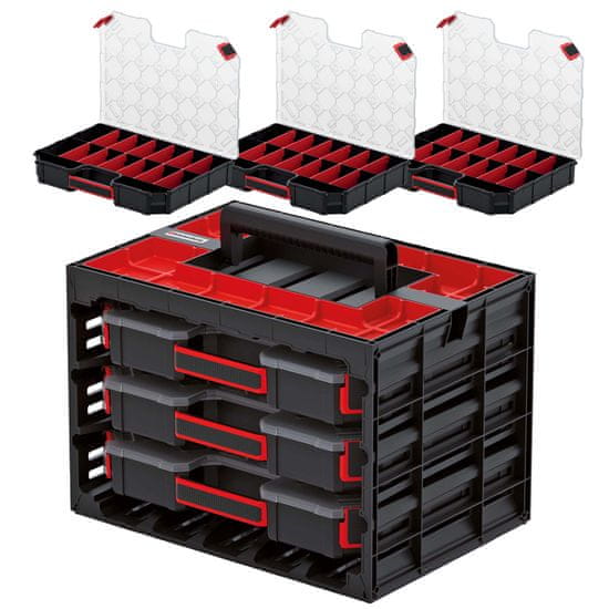 Kistenberg Sada 3 Organizér, Box Na Náradie, Zásobník Na Malé Diely S Rozdeľovačmi, Kufrík, Skrinka, Tagercase 40