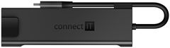 Connect IT USB Hub USB-C/ RJ45, HDMI, 2x USB 3.2, USB-C PD 100W - šedý