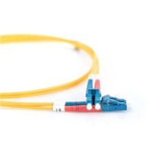 Digitus Optický kabel Optic Patch, LC / LC, Singlemode, OS1, 09/ 125 µ, 2m - žlutý