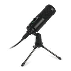 Platinet Mikrofon VARR GAMING TUBE CARDIOID SET USB TRIPOD - černý