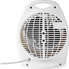 Nedis horkovzdušný ventilátor/ termostat/ spotřeba 2000 W/ 2 tepelné režimy/ ochrana proti převrácení/ bílý