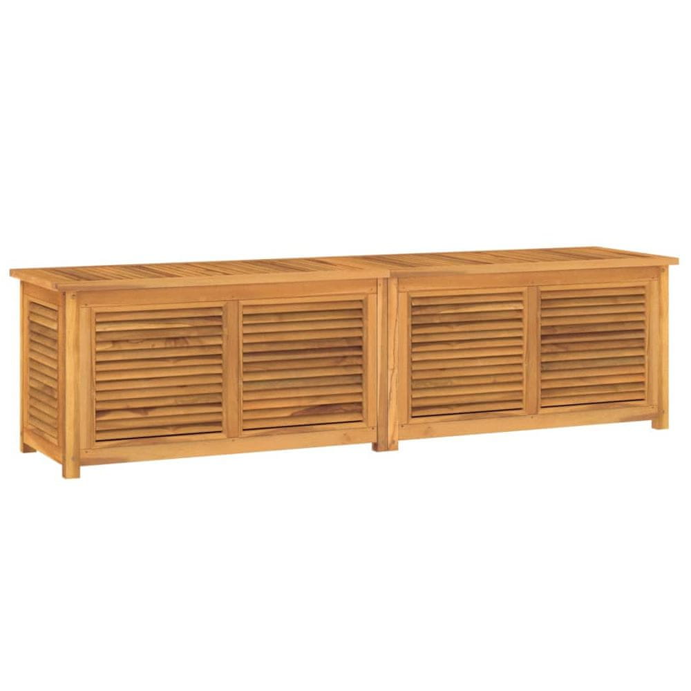 Vidaxl Záhradný úložný box s vreckom 200x50x53 cm masívny teak